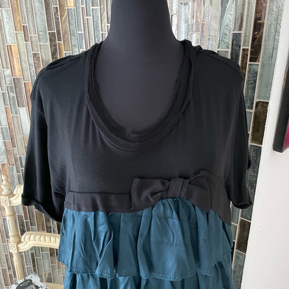 Final SALE ❤️‍🔥Lanvin vintage dress Stunning knit and silk. Collector pc. Large - Picture 5 of 8